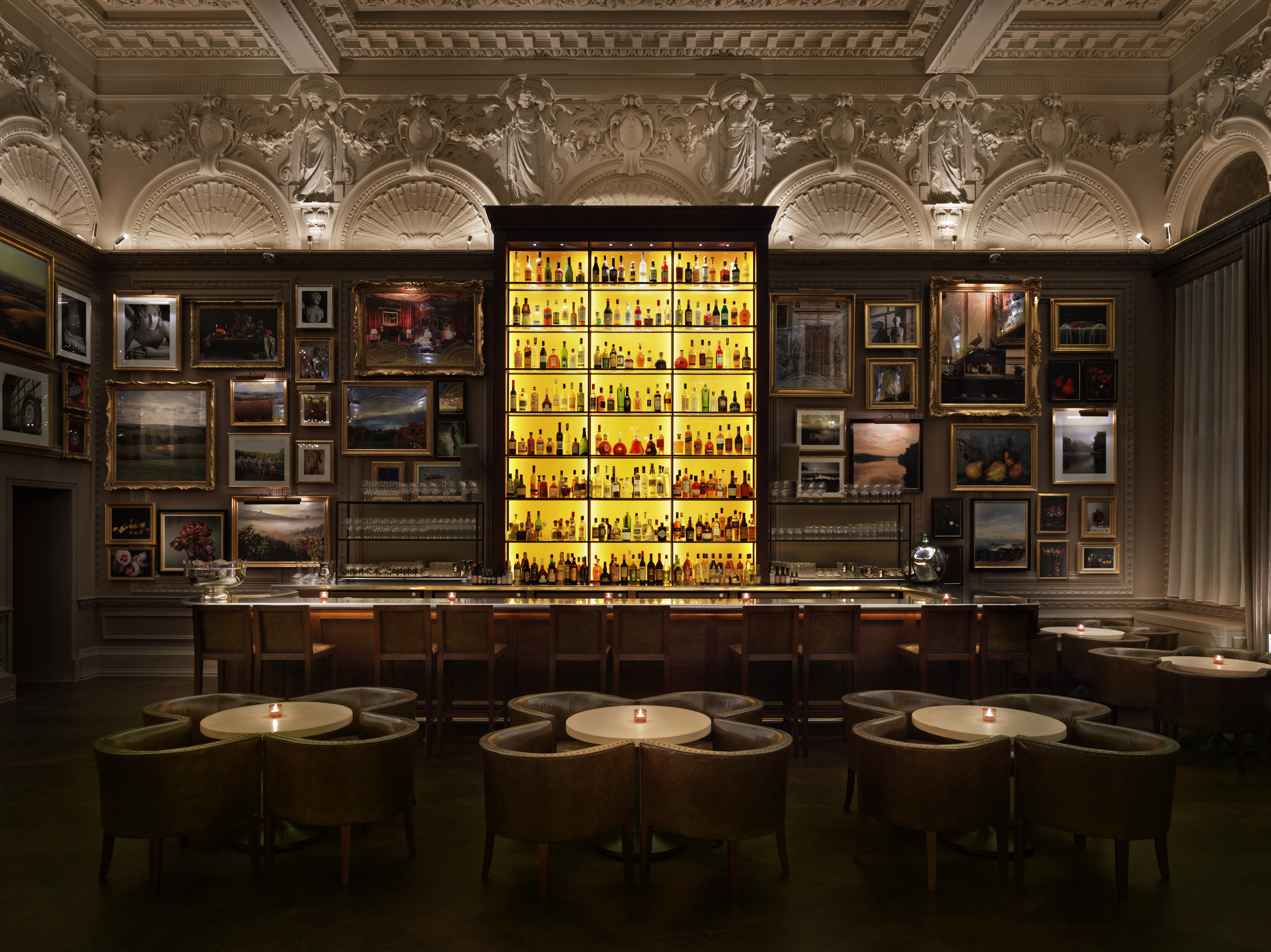 The bar at Jason Atherton's Berners Tavern.